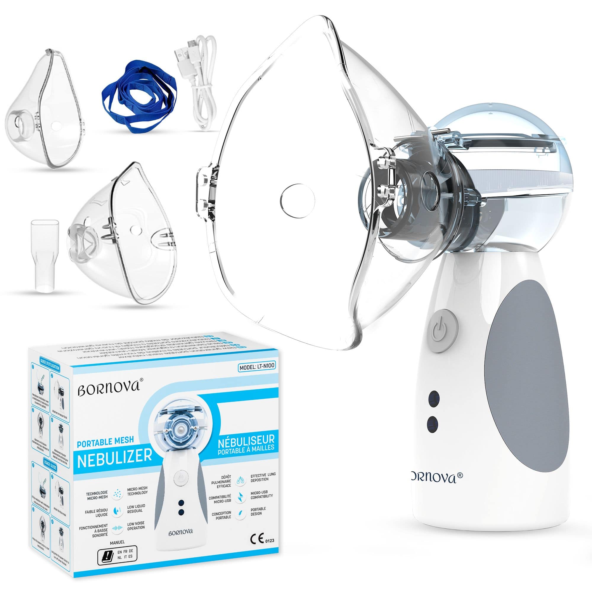 Tragbarer wiederaufladbarer Mesh-Inhalator — 1 / 9