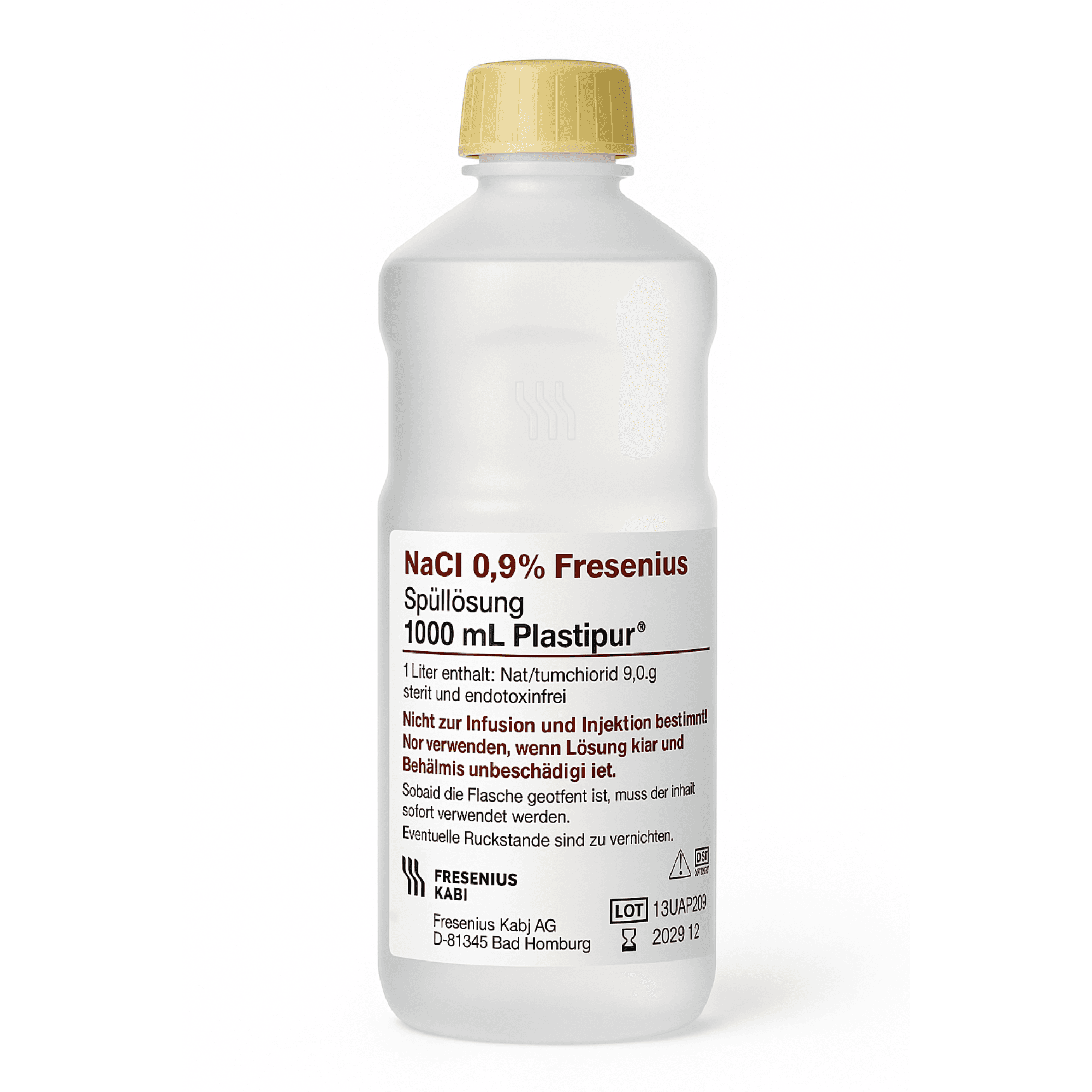 Plastipur Physiologische Kochsalzlösung NaCl 0,9 % - Sterile isotonische Lösung — 1 / 1