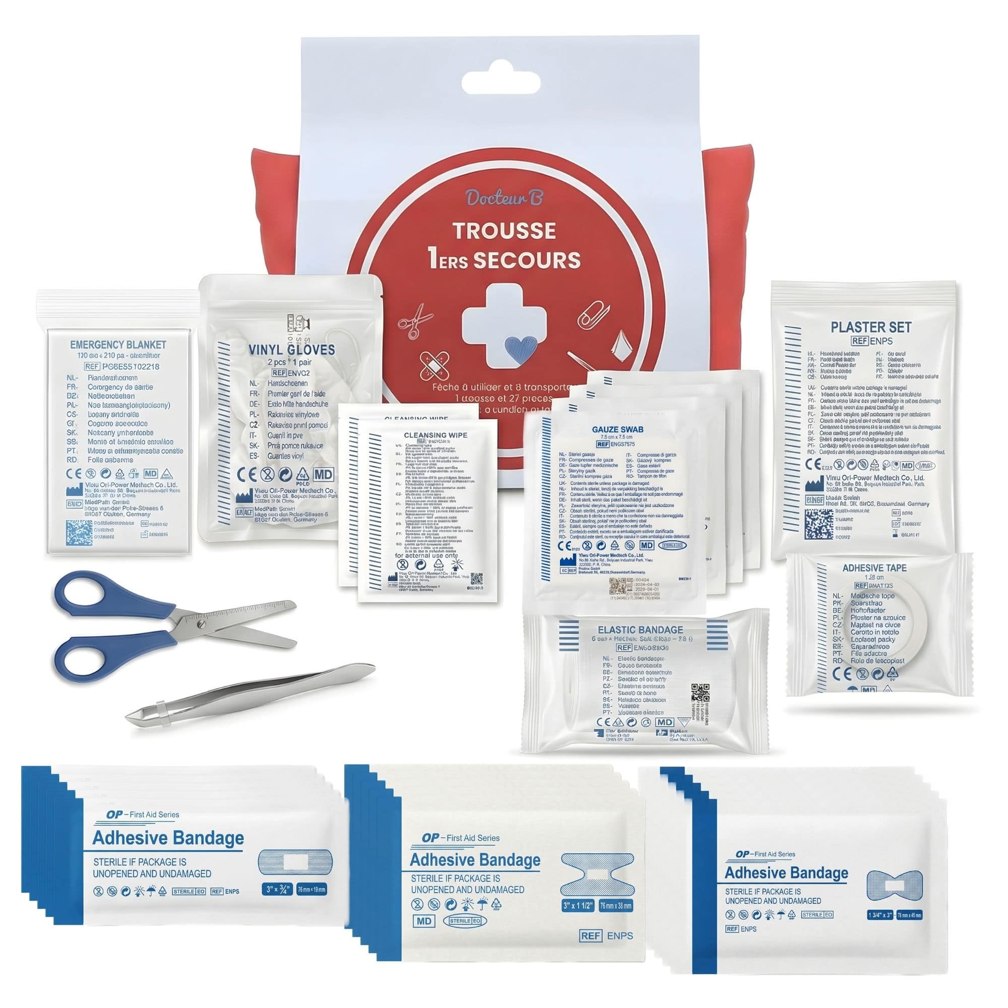 Docteur B — Kompaktes Erste-Hilfe-Set (27 Teile) — 1 / 5