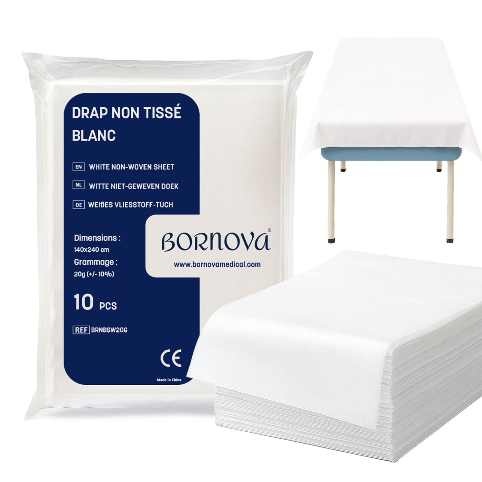 Bornova wegwerp onderzoekslaken non-woven — 140 x 240 cm — 1 / 5