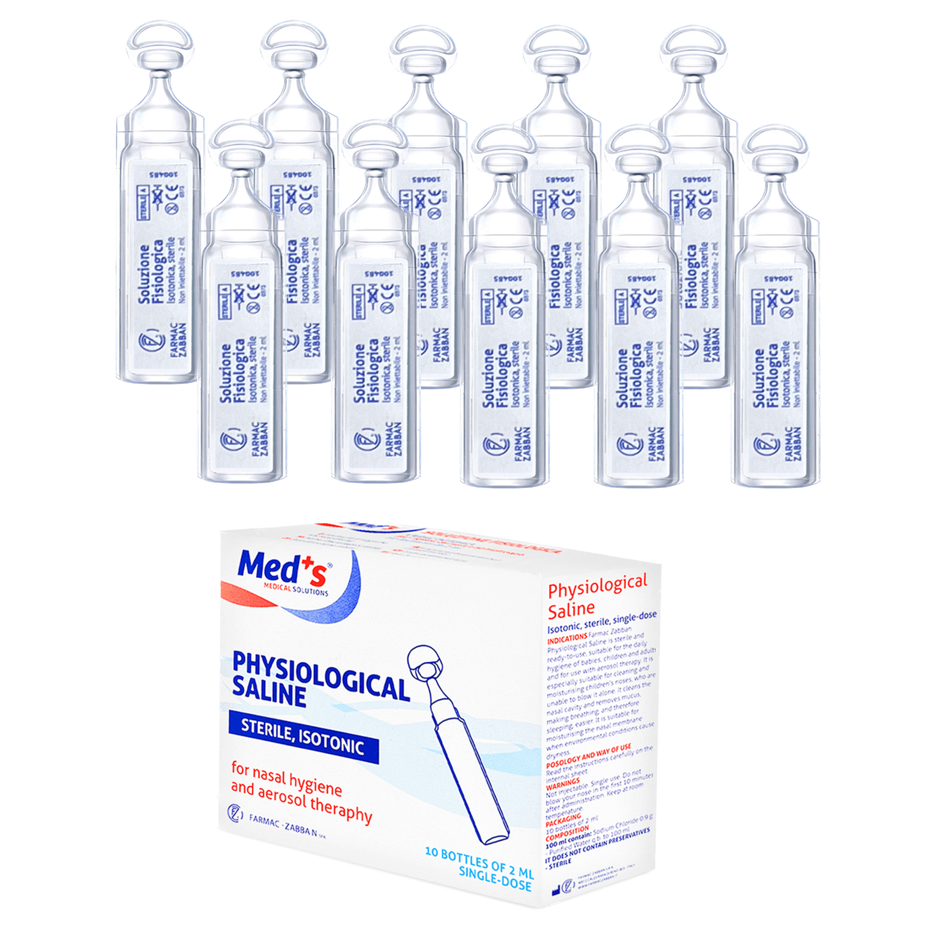 Med+S — Sterile Kochsalzlösung NaCl 0,9 % zur Inhalation (2 ml Einzeldosen)